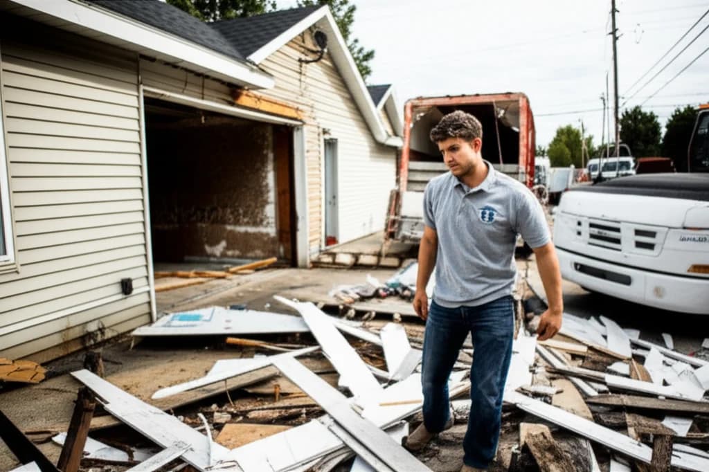 Professional house demolition crew with excavator in Boise Idaho