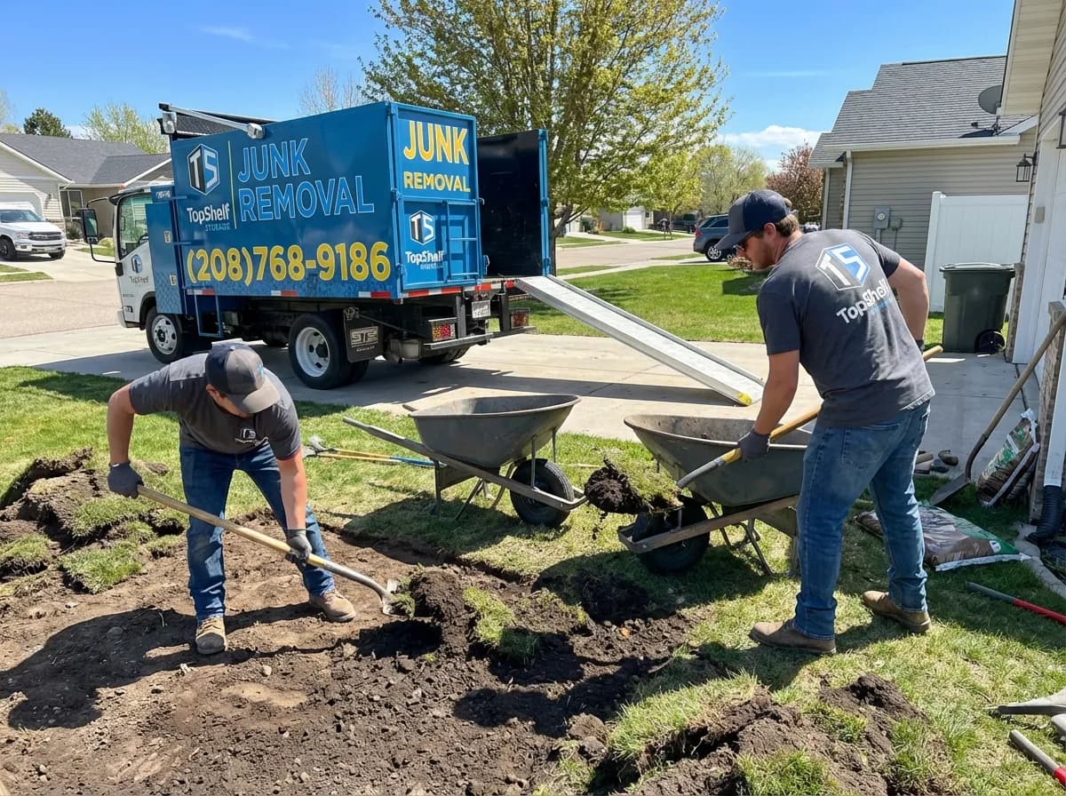 Top Shelf sod removal job at a residential property in Star Idaho