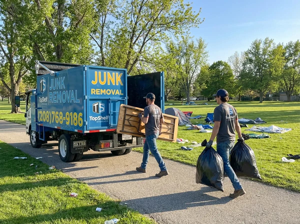 Top Shelf event cleanup job at a residential property in Boise Idaho