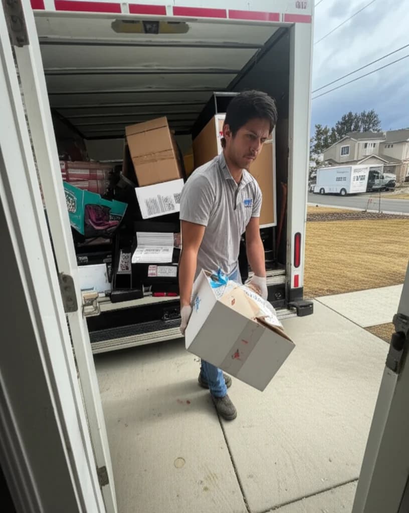Professional crew clearing out an apartment in Boise Idaho