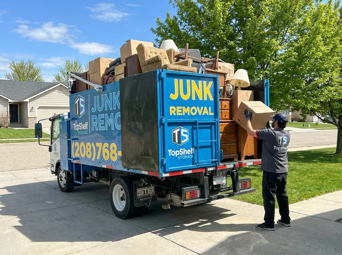 Top Shelf attic contents cleanout job at a property in Nampa Idaho