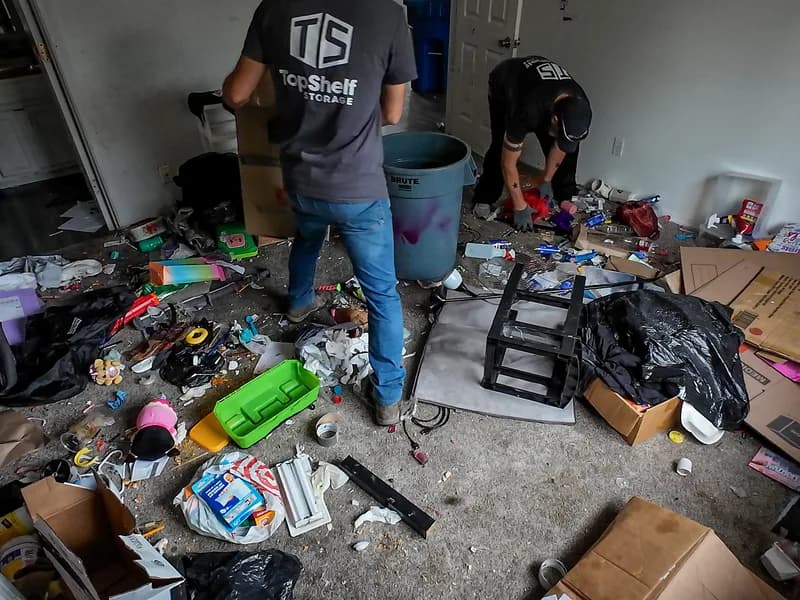 Top Shelf crew performing a rental property cleanout in Eagle Idaho