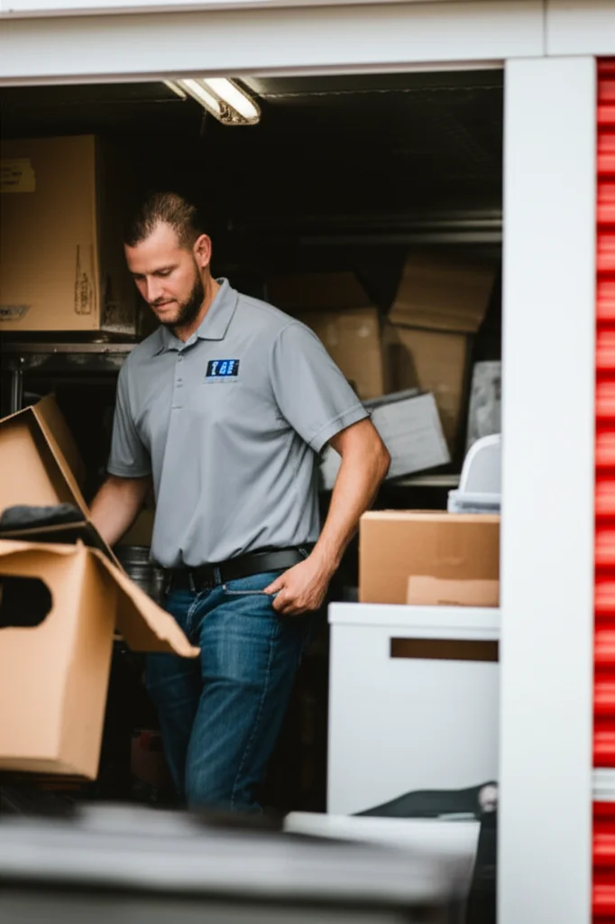 Professional crew clearing out a self storage unit in Boise Idaho