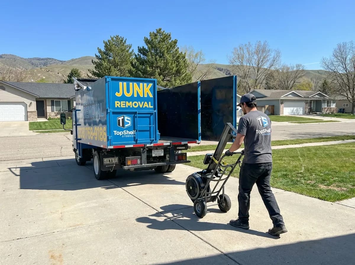 Professional rowing machine removal and haul-away by Top Shelf crew in Caldwell Idaho