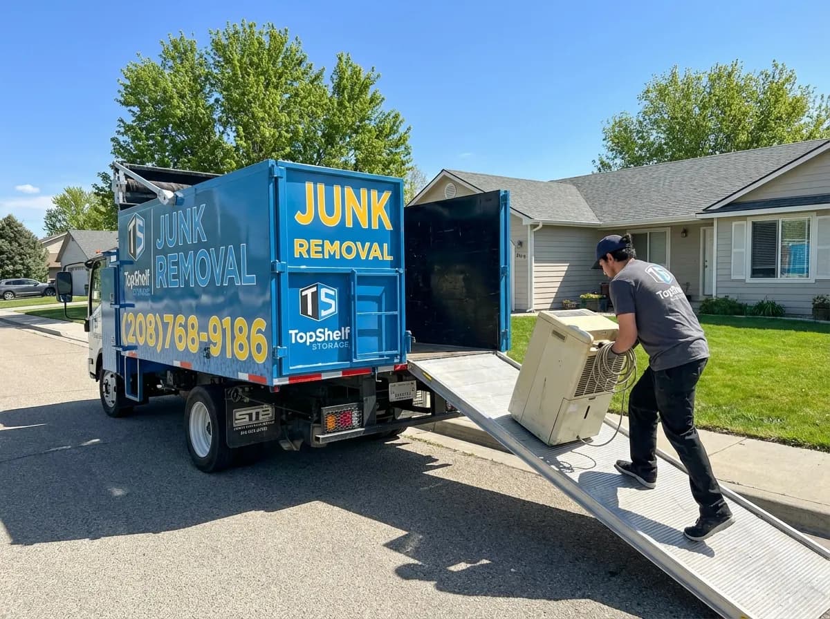 Freon-containing appliance removal by Top Shelf crew at a property in Star Idaho