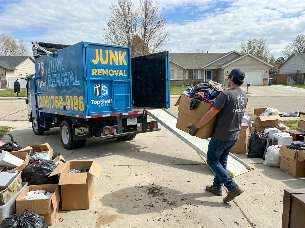 Clothing removal by Top Shelf crew at a home in Garden City Idaho