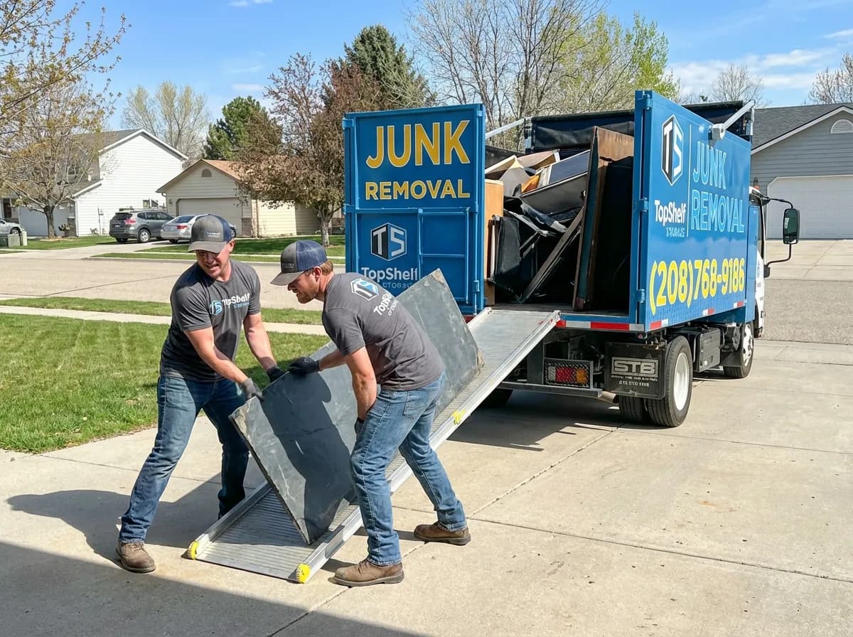 Top Shelf pool table removal job at a residential property in Kuna Idaho