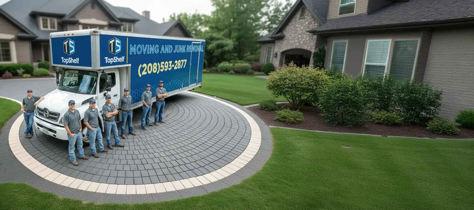 Professional junk removal and demolition team in Boise Idaho - Top Shelf Junk Removal and Demolition crew at work