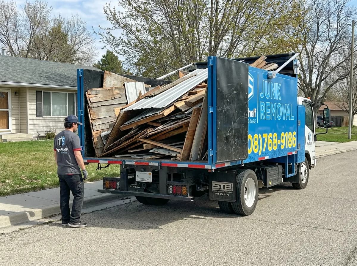 Top Shelf shed demolition job at a property in Meridian Idaho