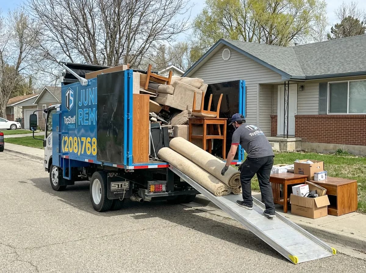 Top Shelf rental property cleanout job at a property in Emmett Idaho
