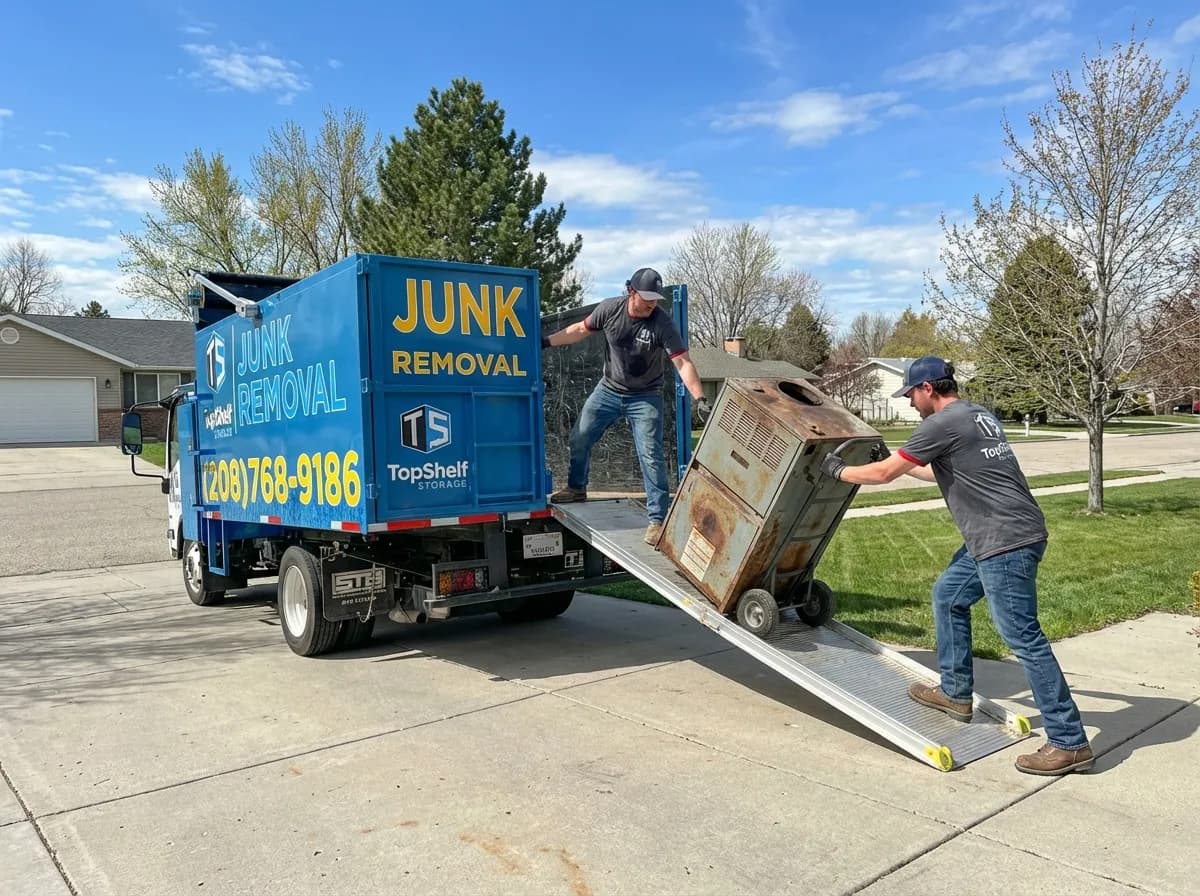 Furnace removal by Top Shelf crew at a home in Kuna Idaho