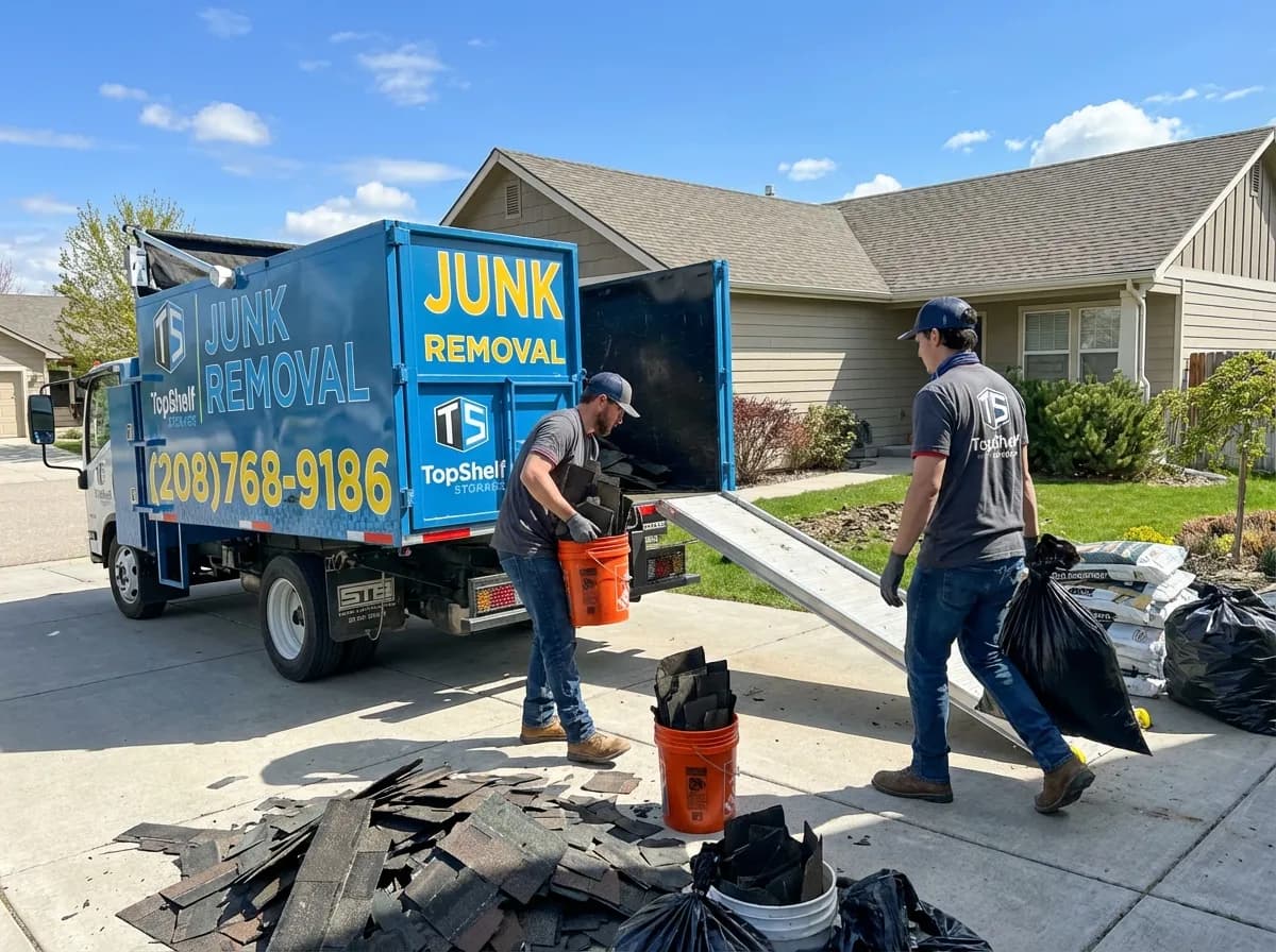 Top Shelf shingle removal job at a residential property in Meridian Idaho