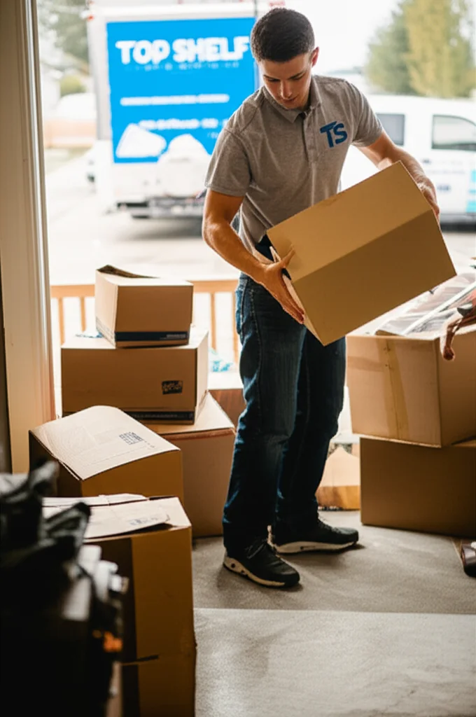Professional junk removal team clearing general clutter and miscellaneous items from a Boise Idaho home garage